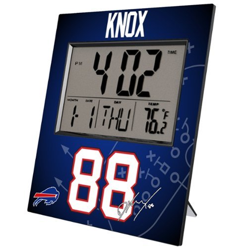 Keyscaper - Dawson Knox Buffalo Bills Digital Desk & Wall Clock - Multicolor-Front_Standard 