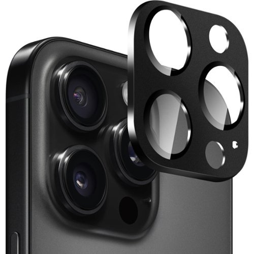 SaharaCase - Ultra-Strong Camera Lens Protector for Apple iPhone 16 Pro and 16 Pro Max (2-Pack) - Black