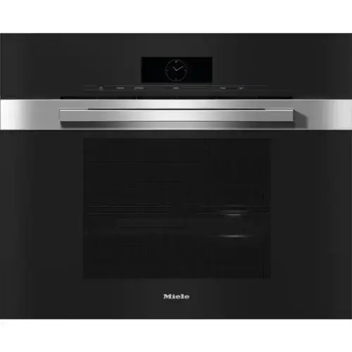 Front. Miele - Miele DGC 7885 30" PureLine Built-In CombiSteam Oven (Clean Touch Steel) - Stainless Steel.