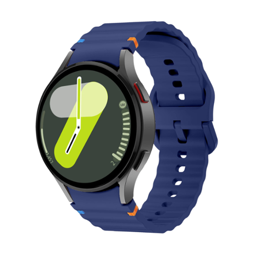 Stock Preferred - Sport Silicone Watch Band for Samsung Galaxy Watch 7/6/5/4 FE for 40mm & 44mm - DarkBlue-Front_Standard 