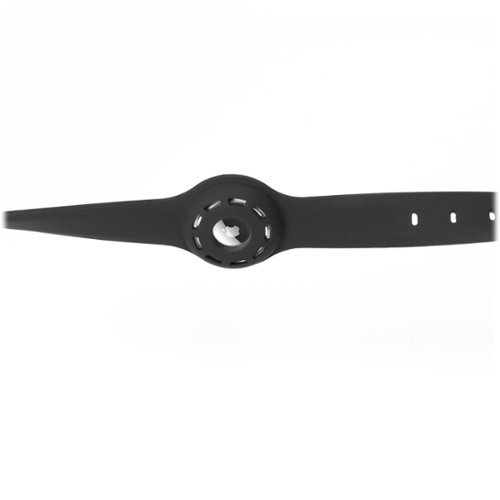 SaharaCase Silicone Dog Standard Collar with Apple AirTag slot - 16-in to 26-in Neck - Black WORLDWIDE DELIVERY