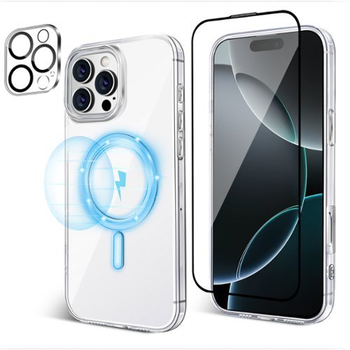 3inus - 2-in-1 for iPhone 16 Pro Max 6.9" Magnetic Case and 9H Hardness Screen Protector, Compatible with Magsafe, Shockproof - Crystal Clear Not Yellowing