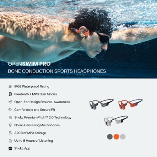 Shokz OpenSwim Pro Bone Conduction Sports Headphone - White BUY IN SINGAPORE