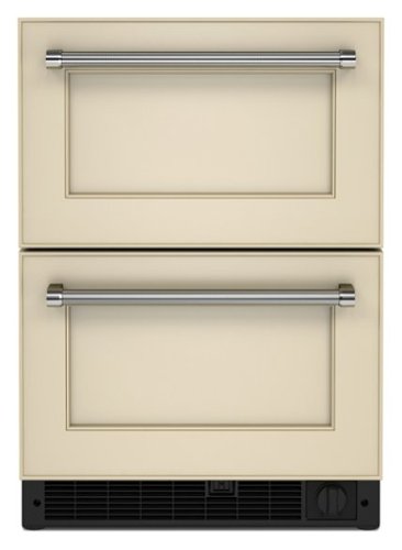 KitchenAid - 4.29 Cu. Ft. Built-In Mini Fridge with Double-Drawer Refrigerator/Freezer - Custom Panel Ready-Front_Standard 