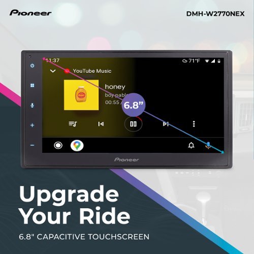 Pioneer 6.8 Wireless Android Auto™ and Apple CarPlay Bluetooth Digital Media (DM) Receiver - Black BUY IN MIDDLE EAST
