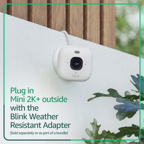 Blink Mini 2K+ Compact plug-in security camera, 2K video resolution, color night vision, enhanced audio - 2 Cam - White WORLDWIDE DELIVERY