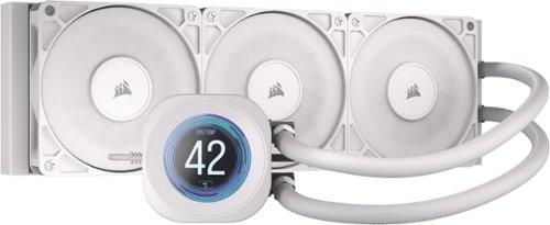 CORSAIR - Nautilus 360 RS LCD Liquid CPU Cooler with RS120 Fans - White