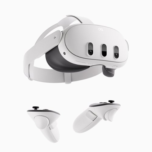 Meta - Quest 3 512GB | Virtual Reality Headset Without Wires — Thirty Percent Sharper Resolution — 2X Graphical Processing - White-Front_Standard