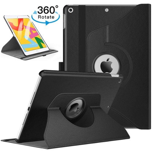 Entronix - 360� Rotating Case for iPad Air 1/2 9.7" - Ultimate Protection and Versatility - Black-Front_Standard 