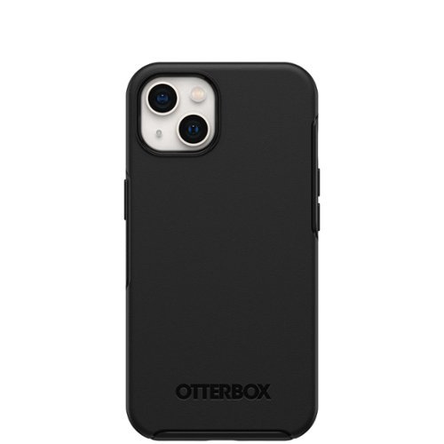 OtterBox - Symmetry Series+ for MagSafe Hard Shell for Apple iPhone 13 - Black-Front_Standard 