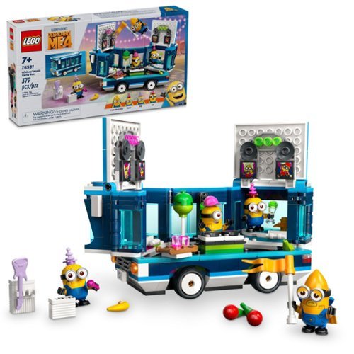 LEGO - Despicable Me 4 Minions’ Music Party Bus, Fun Despicable Me Toy, 75581