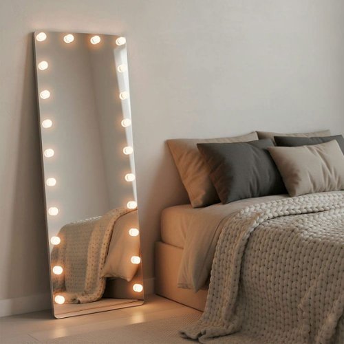 Kadyn - 65x22 Inch Hollywood LED Full-Length Wall Mirror with Vertical Design-Front_Standard 