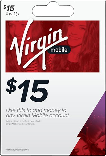  Virgin Mobile - $15 Top-Up Card - White