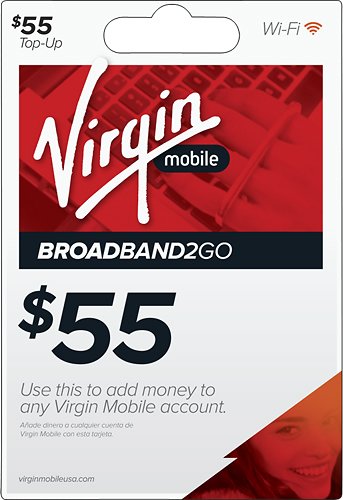  Virgin Mobile - $55 Broadband2Go Top-Up Card - White