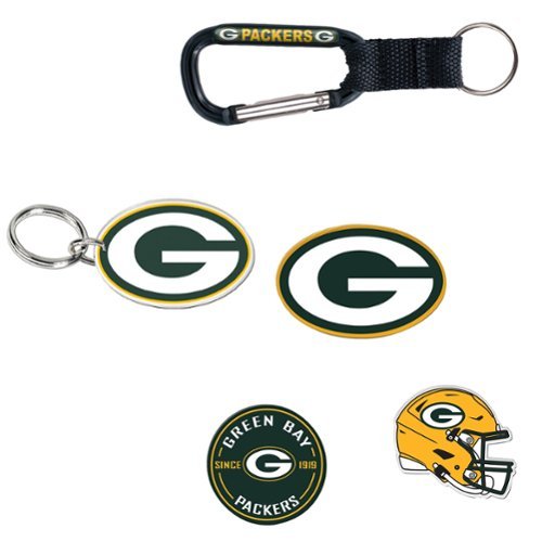 WinCraft - Green Bay Packers 5-Pack Key Ring and Fridge Magnet Set - Multicolor-Front_Standard 