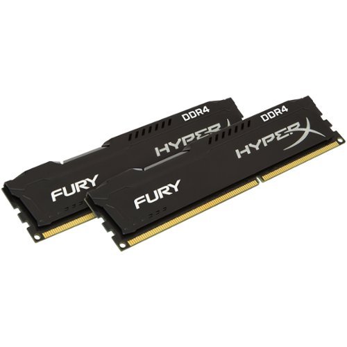  HyperX - FURY 2-Pack 8GB PC4-17000 DDR4 DIMM Unbuffered Non-ECC Desktop Memory Kit - Black