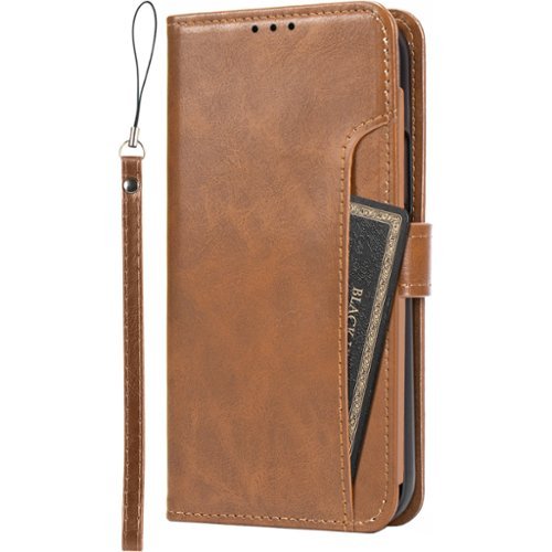 SaharaCase - Folio Wallet Case for Apple iPhone 14 Plus - Brown-Left_Standard 