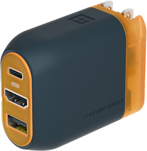 Genki - Covert Dock 3 (Global Edition) - 65W Charger with Integrated Universal Docking for the Nintendo Switch 2 - Black-Front_Standard 