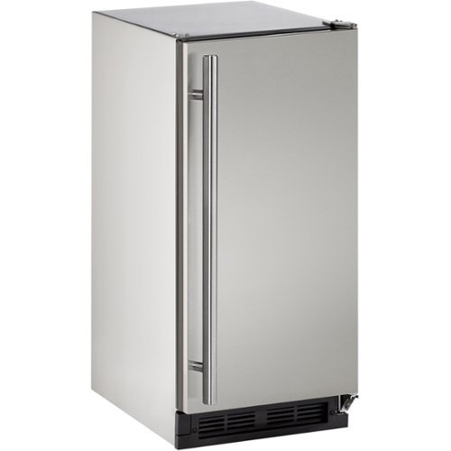 U-Line - 1000 Series 14.9" 25 lb Freestanding Icemaker - Stainless steel-Angle_Standard 