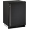 U-Line - 1000 Series 4.2 Cu. Ft. Built-In Mini Fridge - Black-Angle_Standard