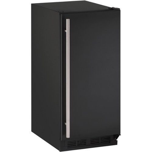 U-Line - 1000 Series 14.9" 60 lb Freestanding Icemaker - Black-Angle_Standard 