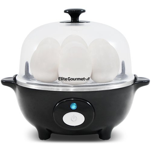 Elite Gourmet - 7-Egg Automatic Egg Cooker - Black