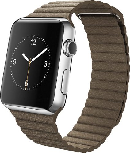  Apple Watch (first-generation) 42mm Stainless Steel Case - Brown Leather Loop Large Band