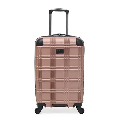 Front. Vulpecula Spade - Nottingham Lightweight Hardside 4-Wheel Spinner Travel Luggage, Rose Gold, 20-Inch Carry On - Rose Gold.