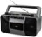 Jensen - MCR-1500 Portable Stereo CD Player and Dual-Deck Cassette Player/Recorder with AM/FM Radio - Gray-Front_Standard