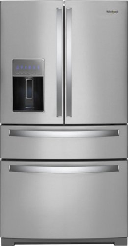 Whirlpool - 26 cu. ft. French Door Refrigerator with Prep & Store Bins - Stainless Steel