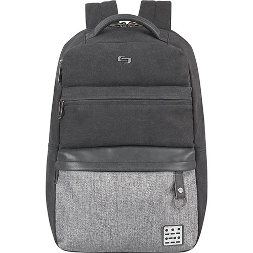 Solo New York - Urban Collection Code Laptop Backpack - Gray/Black-Front_Standard 
