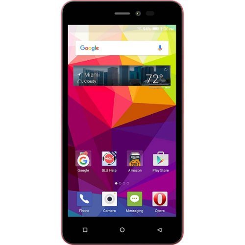 BLU - Studio M HD with 16GB Memory Cell Phone (Unlocked) - Pink-Front_Standard 