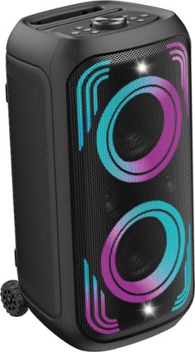 Insignia™ - Wireless Party Speaker with LED lighting and Auracast™ broadcasting - Black