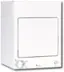 Front. GE - 3.6 Cu. Ft. Stackable Electric Dryer - White On White.
