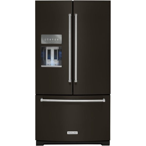 KitchenAid - 26.8 Cu. Ft. French Door Refrigerator - Black stainless steel-Front_Standard 