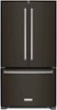 KitchenAid - 20 Cu. Ft. French Door Counter-Depth Refrigerator - Black Stainless Steel-Front_Standard 