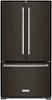 KitchenAid - 20 Cu. Ft. French Door Counter-Depth Refrigerator - Black Stainless Steel-Front_Standard