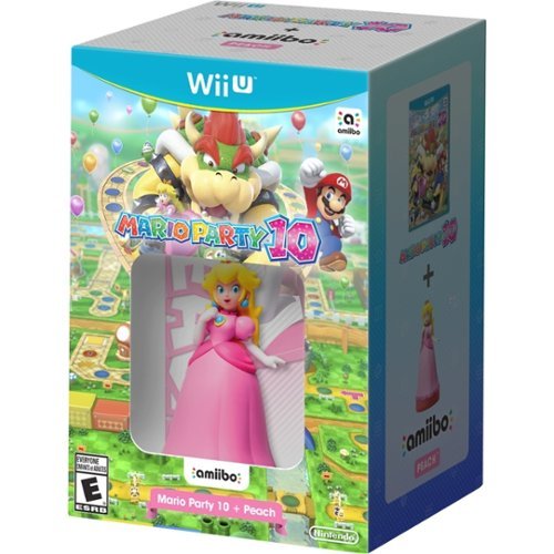  Mario Party 10 with Peach amiibo Figure Bundle - Nintendo Wii U