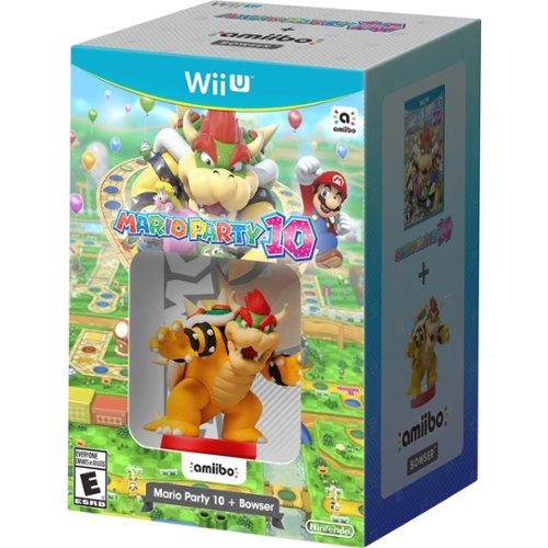  Mario Party 10 with Bowser amiibo Figure Bundle - Nintendo Wii U