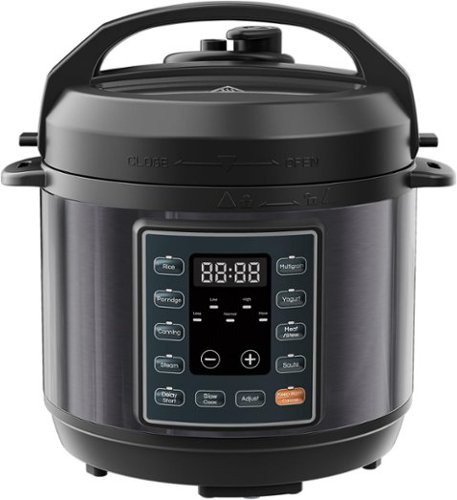 Sweet - 3QT Electric Pressure Cooker, 10-in-1 Multi Cooker, Small Programmable Stainless Steel Pot and Ceramic Inner Pot - Black-Front_Standard 