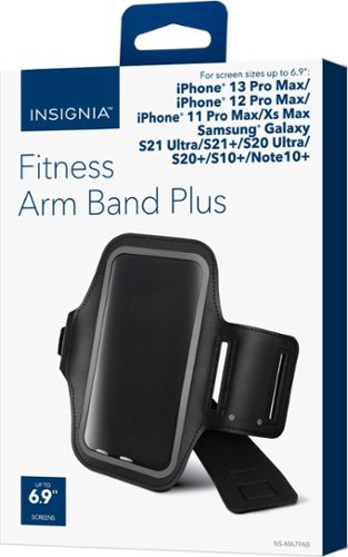 Insignia™ Fitness Armband for Cell Phones with Screens up to 6.7 - Black HOW TO BUY