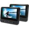 Ematic - 7" Dual Screen Portable DVD Player - Black-Front_Standard