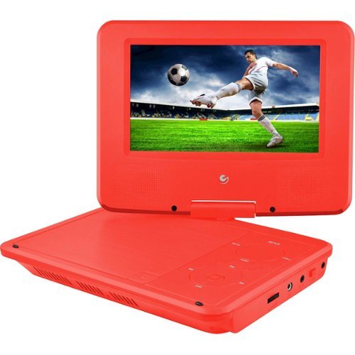  Ematic - 7&quot; Portable DVD Player - Red
