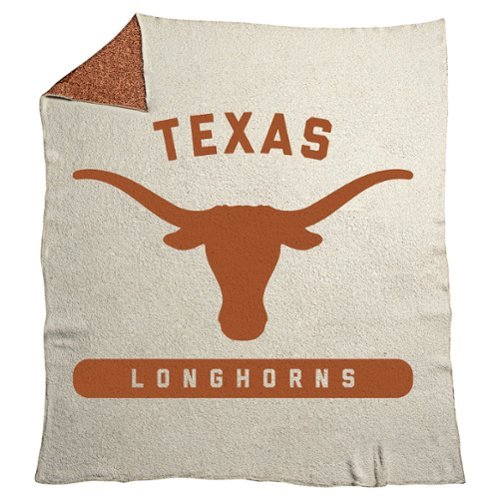 Logo Brands - Texas Longhorns 50" x 60" Luxe Dreams Throw Blanket - Oatmeal-Front_Standard 