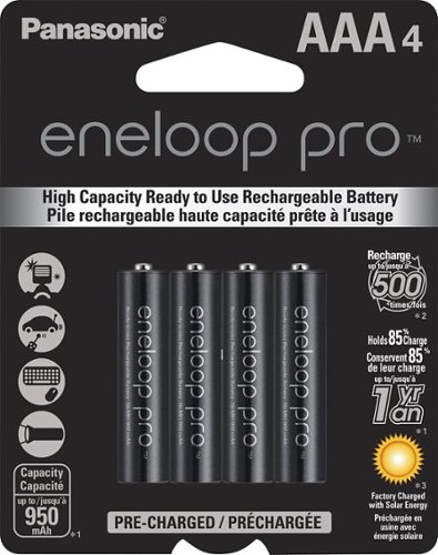  Panasonic - eneloop pro Rechargeable AAA Batteries (4-pack)