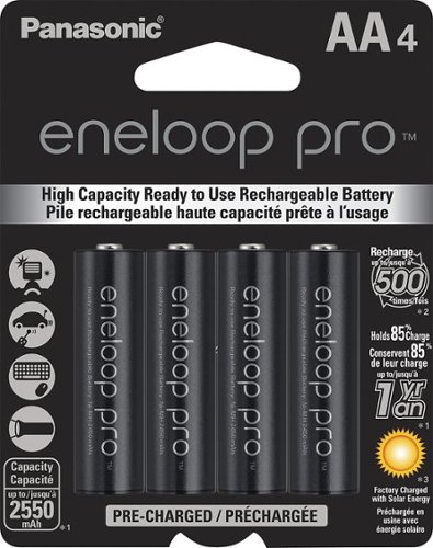  Panasonic - eneloop pro Rechargeable AA Batteries (4-pack)