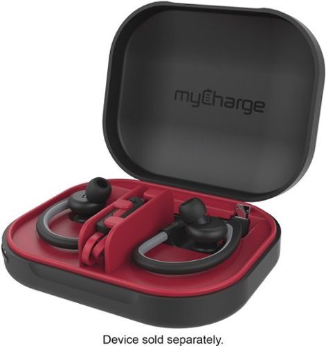  myCharge - PowerGear Sound Portable Charging Case - Black/Red