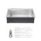 VEVOR - 33 inch Kitchen Sink Workstation, 304 Stainless Steel Top Mount Sinks, Drop-In Single Bowl Farmhouse Basin - Silver-Front_Standard