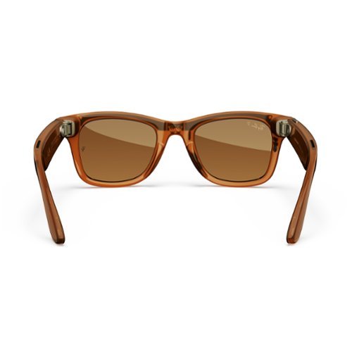 Ray-Ban Meta Wayfarer glasses with Meta AI, Audio, Photo, Video Compatibility - Polarized Brown Lenses - Shiny Caramel BUY IN MIDDLE EAST