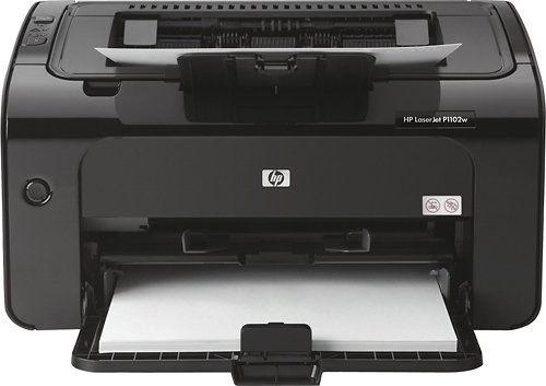  HP - LaserJet Pro P1102w Wireless Black-and-White Printer - Black